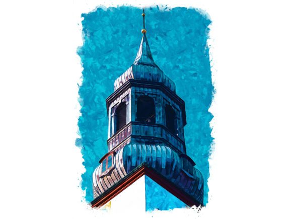 Aalborg Denmark Unique Watercolor Illustrations for Crafters
