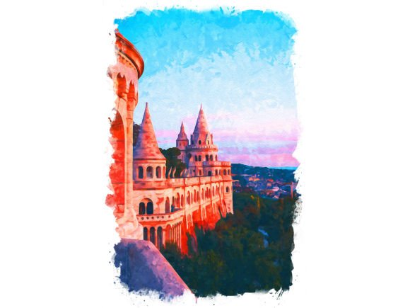 Budapest Hungary Unique Watercolor Illustrations for Brand Storytelling