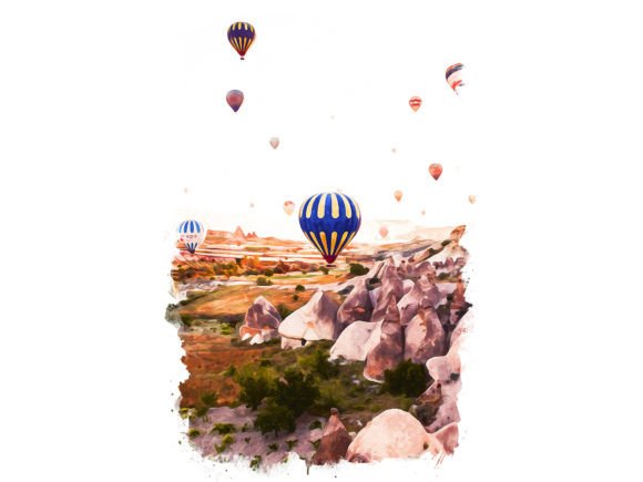 Cappadocia Turkey Unique Watercolor Illustrations for Brand Storytelling