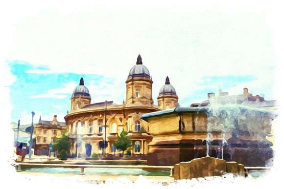 Hull Uk Exquisite Watercolor Illustrations for Crafters & Handmade Sellers
