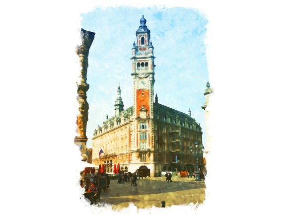 Lille France Unique Watercolor: A Designer’s Take on Its Illustrative Charm
