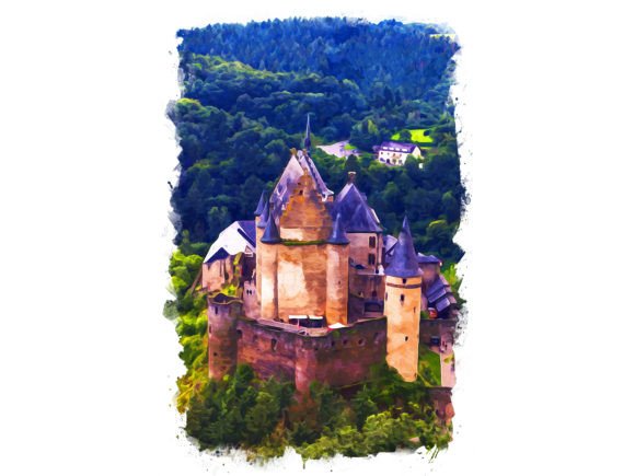 Luxembourg Unique Watercolor: A Versatile Illustration for Crafters & Etsy Sellers