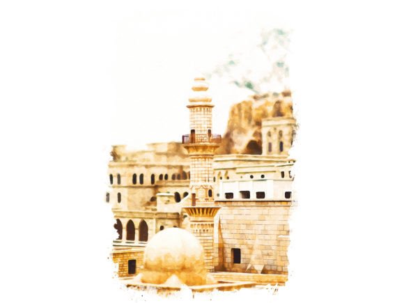 Mardin Turkey Unique Watercolor: A Soft, Artistic Touch for Local Branding