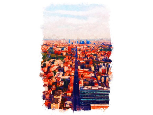 Milan Italy Unique Watercolor Illustrations for Crafters & Handmade Sellers