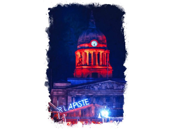 Nottingham UK Unique Watercolor Illustrations for Digital Sellers