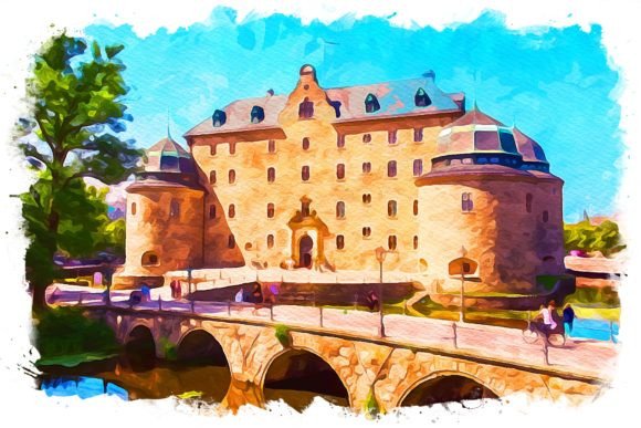 Örebro Sweden Exquisite Watercolor – A Fresh Illustration for Digital Sellers