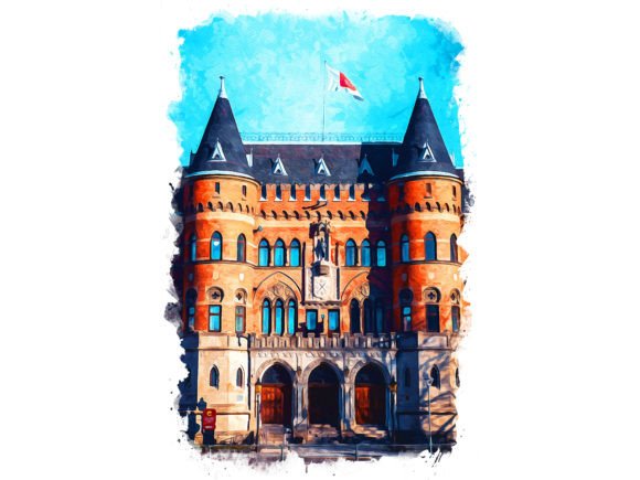 Orebro Sweden Unique Watercolor Illustrations for Digital Sellers
