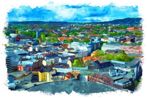 Oslo Norway Exquisite Watercolor Illustrations for Crafters & Handmade Sellers