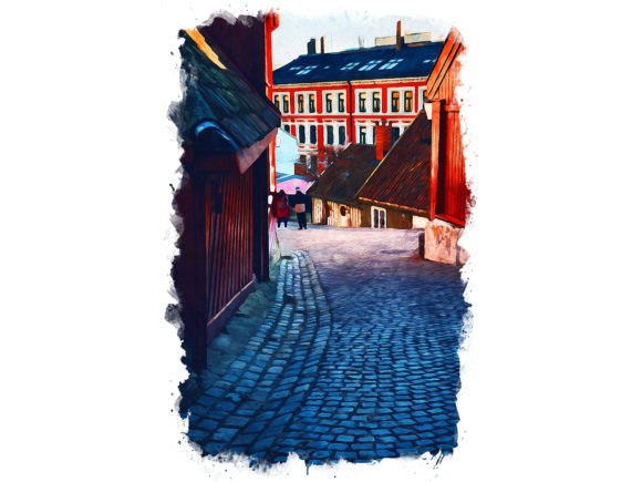 Oslo Norway Unique Watercolor Illustrations for Crafters & Etsy Sellers