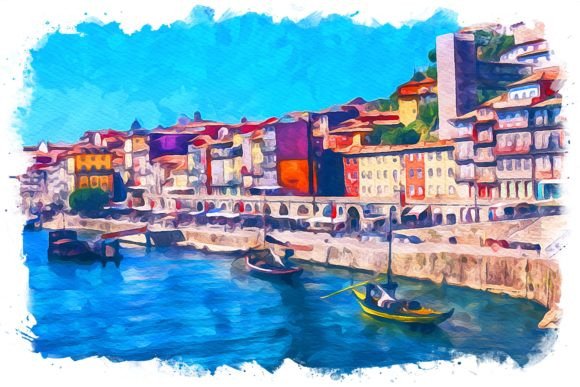 Porto Portugal Exquisite Watercolor Illustrations for Blog & Editorial Design