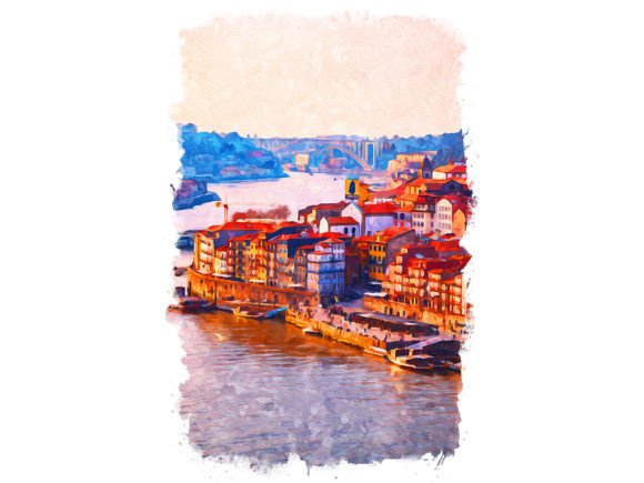 Porto Portugal Unique Watercolor: A Fresh Illustration for Bloggers and Digital Publishers