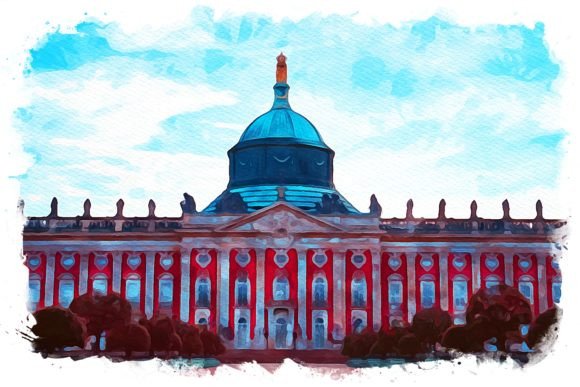 Potsdam Germany Exquisite Watercolor Illustrations