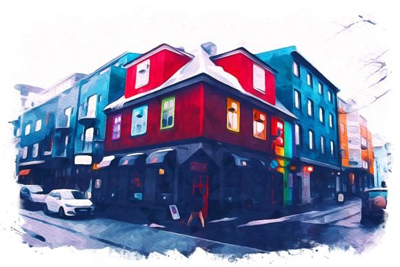 Reykjavik Iceland Exquisite Watercolor: A Designer’s Review for Branding & Marketing Use