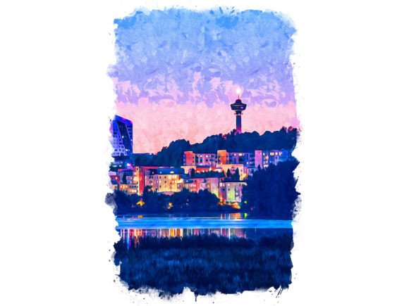 Tampere Finland Unique Watercolor Illustrations for Brand Storytelling