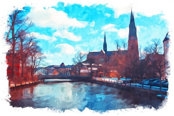 Uppsala Sweden Exquisite Watercolor Illustrations for Brand Storytelling