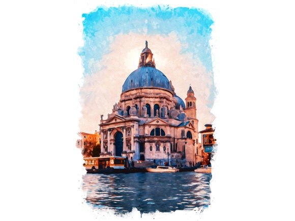 Venice Italy Unique Watercolor Illustrations for Bloggers & Publishers