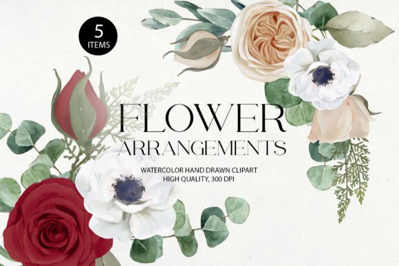 Watercolor Flower Illustrations for Modern Branding