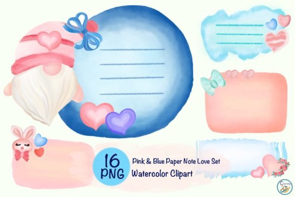 Watercolor Pink Blue Paper Note: A Designer’s Review for Branding & Illustrations
