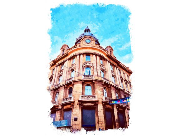 Zagreb Croatia Unique Watercolor Illustrations for Modern Branding